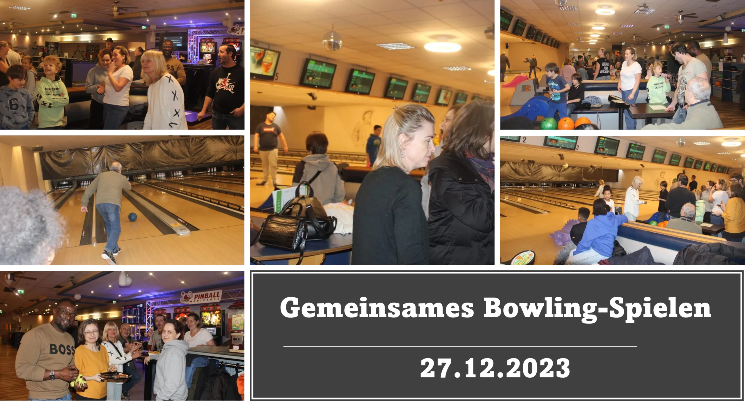 Gemeinsames Bowling-Spielen